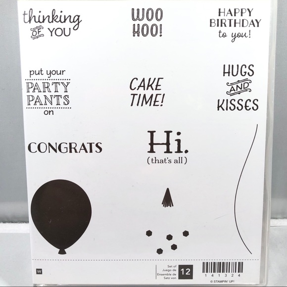 Stampin’ Up! PARTY PANTS Stamp Set with 12 stamps. Item 141324 - Picture 2 of 5